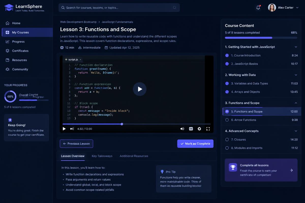Somo Learn website